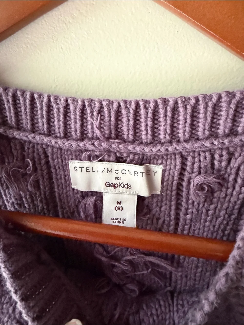 Gap x Stella McCartney Purple Sweater Dress Cable Knit Medium 8